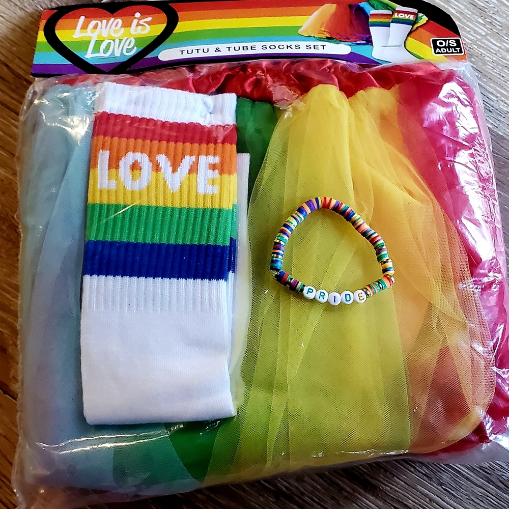Rainbow Love Kids Tutu and Socks Set